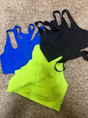 Bundle of 3 Nike crops Blue, Neon Yellow & Black